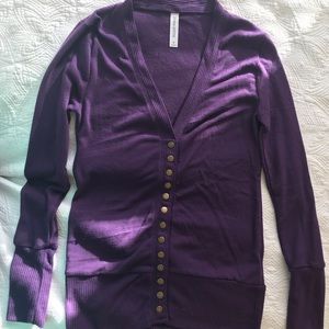 Dark purple cardigan Size Small